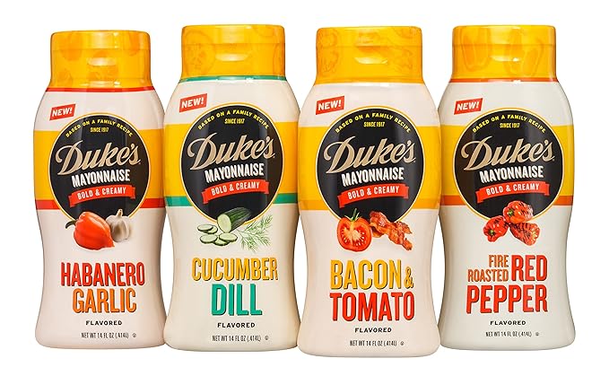Duke's Fire Roasted Red Pepper Flavored Mayonnaise (Pack of 2)