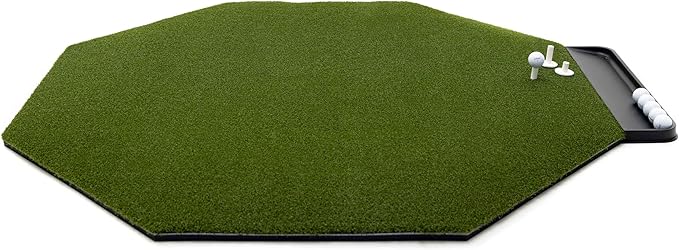 Premium Turf Indoor/Outdoor Golf Mat. Bonus Tray + 3 Tees