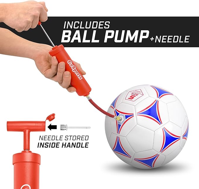 GoSports Premier Soccer Ball with Premium Pump 6 Pack, Size 3
