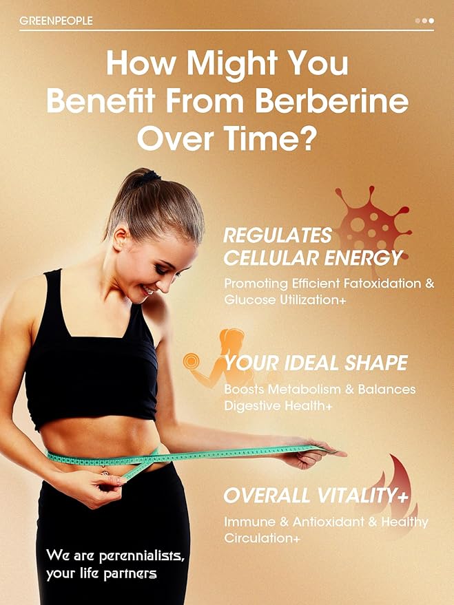 Liposomal Berberine HCL1300mg - Berberine Supplement with Ceylon Cinnamon Activates GLP-1 & AMPK - High Absorption Formula Healthy Weight Support – Non-GMO/Vegan – 60-Day