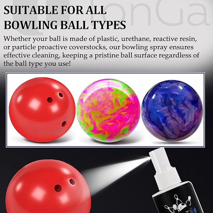 TonGass (3+3 Pack Bowling Ball Cleaner Spray Kit with Bowling Towel (Multicolor) Portable Bowling Cleaner Set Bowling Accessories Oil Scuff Mark Cleaner Restores Tack and Prolongs Lifespan of Ball