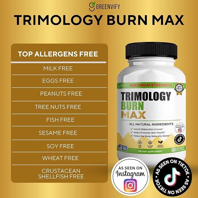 Trimology Burn Max Natural Supplement, 60 Capsules, 30 Day Supply, Vegan, Gluten Free (2)