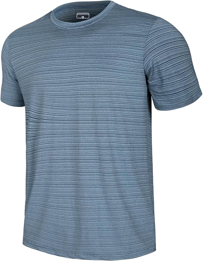 GEMYSE Men's Running Short Sleeve Shirt Sun Protection Quick Dry Moisture Wicking T-Shirts UPF 50+ for Workout