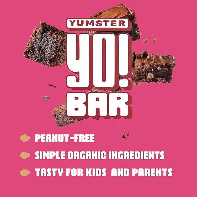 Yo! Bar by Bearded Brothers Vegan Organic Kids Bar, Chocolate (25 Bars) - Gluten Free, Paleo and Whole 30 | Soy Free, Non-GMO, Low Glycemic, No Sugar Added, Fiber + Whole Foods