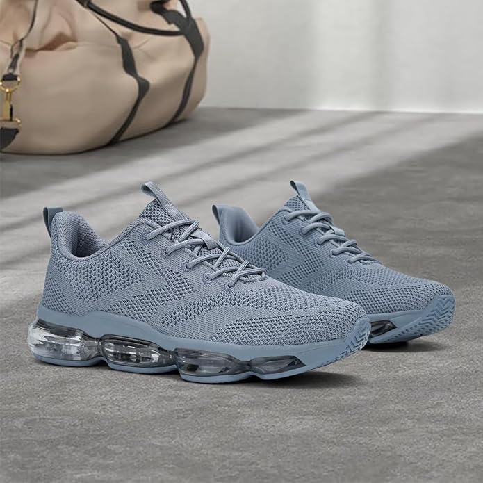 Mens Running Shoes Air Low Top Comfort Walking Lace Up Sneakers Breathable Fashion Tennis Sport Gym Fitness Cross Trainers