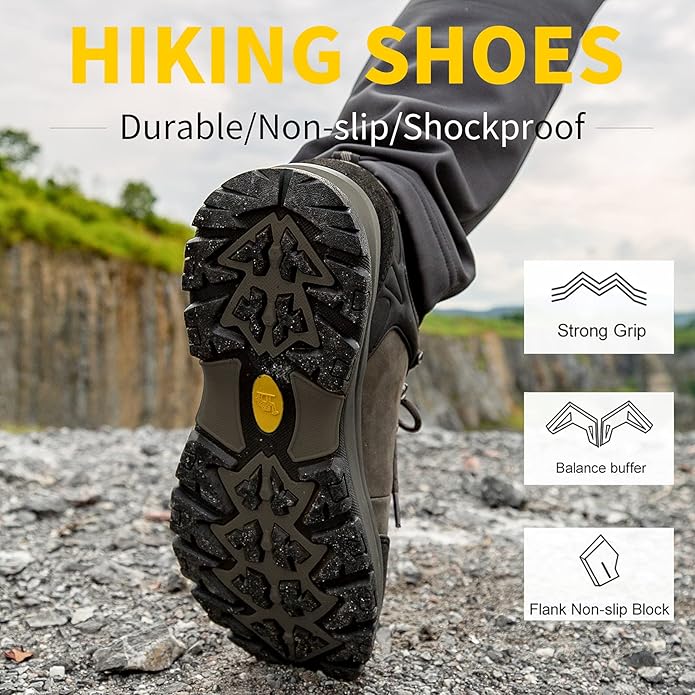 CAMEL CROWN Hiking Shoes Men Trekking Shoe Low Top Outdoor Walking Waterproof Leather Trail Sneakers