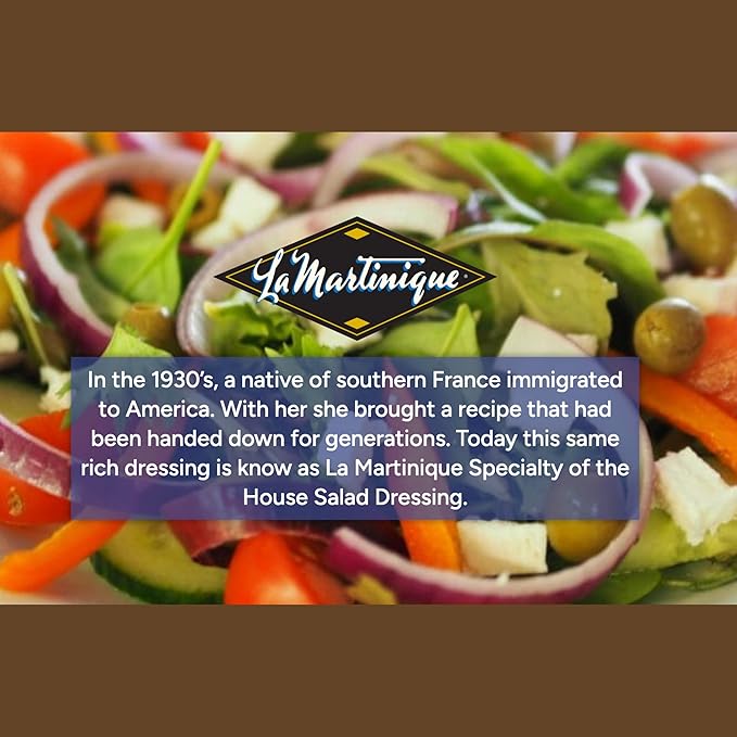 La Martinique Blue Cheese Vinaigrette Dressing 10 Ounce Bottle (Pack of 6)