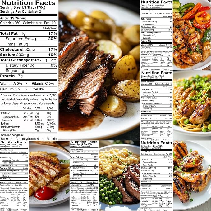 Grumpy Butcher Chef-Crafted Gourmet Meals Sampler: BBQ Fusion, 6-pack (10-15 oz each) – Premium Prepared Meals & Entrees