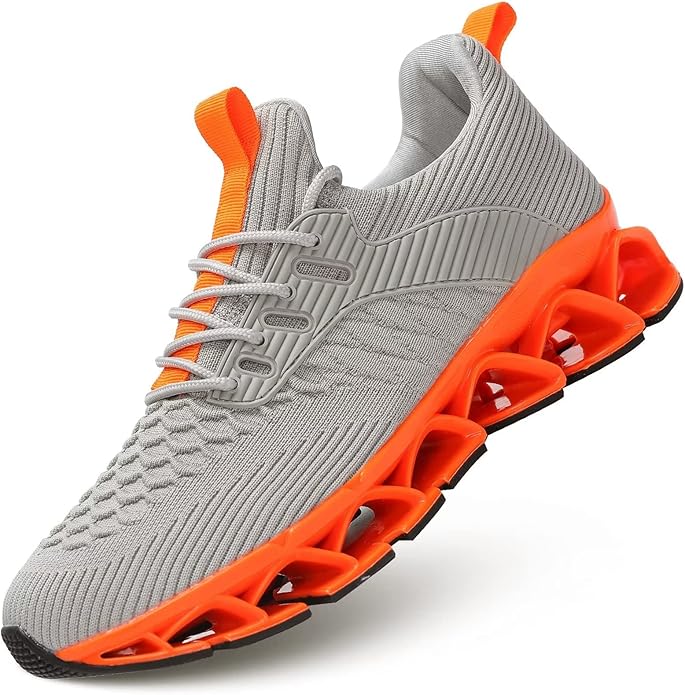Men's Slip on Walking Running Shoes Blade Tennis Casual Fashion Sneakers Comfort Non Slip Work Sport Athletic Trainer