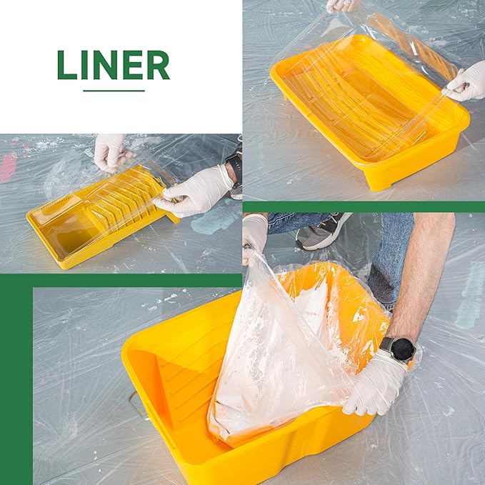 VOOMEY 28PC 18 Inch Paint Roller Kit, Paint Bucket,18" Paint Tray, 4 Inch Foam Paint Roller with 40 Inch Extension Pole,Ideal for Fast Large Area Painting Room and Small Area Detail Painting