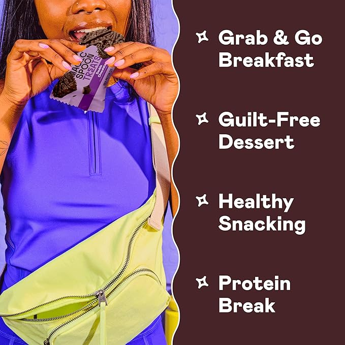 MAGIC SPOON Treats - High Protein, Low Carb, Keto Friendly, Low Sugar, Gluten Free, Crispy Protein Bar Cereal Bar, On-The-Go Healthy Snack (Double Chocolate, 8 Bars)