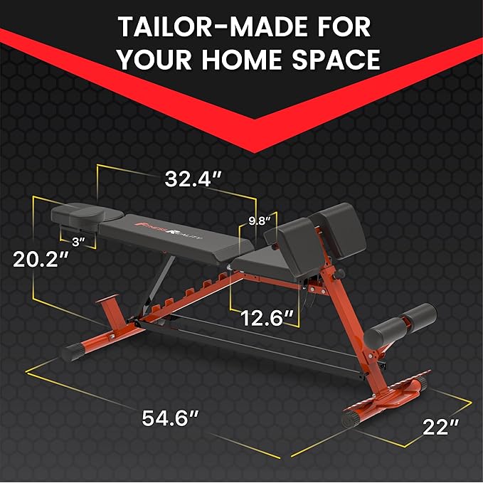 Fitness Reality 3-in-1 FID Weight Bench, Hyper Back Extension, Roman Chair, Adjustable Ab Sit up Bench, Incline Decline Bench