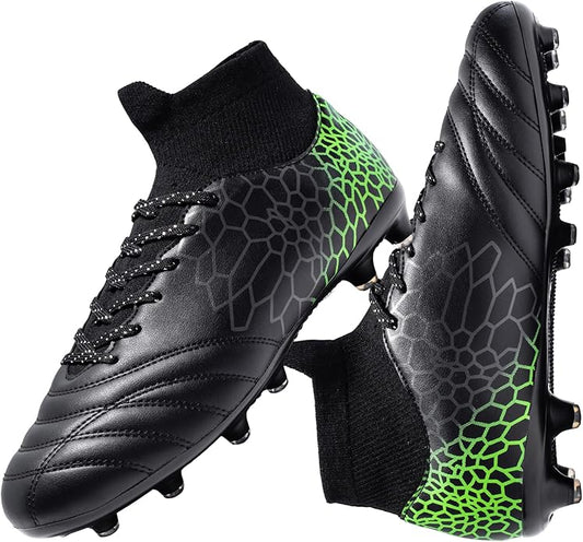 Boys Girls Soccer Cleats Youth Training Football Cleats High-top Soccer Shoes for Little/Big Kid