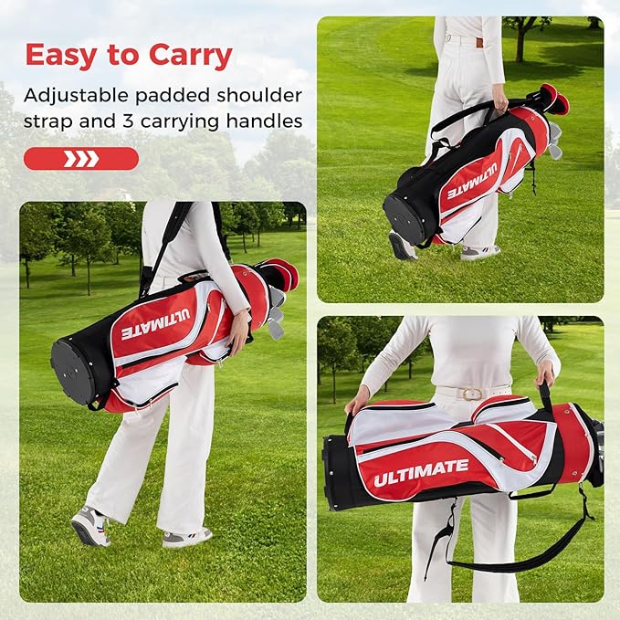 Goplus Complete Golf Club Set for Women, 9 Pieces Golf Clubs with #1 Driver, #3 Fairway, #4 Hybrid, #6 & #7 & #8 & #9 & #P Irons, Putter, Head Covers, Ladies' Right Handed