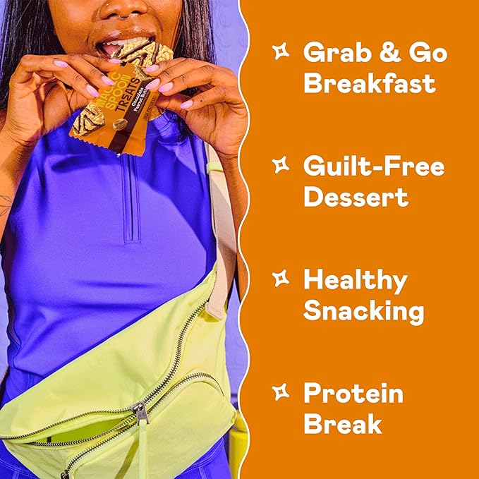 MAGIC SPOON Treats - High Protein, Low Carb, Keto Friendly, Low Sugar, Gluten Free, Crispy Protein Bar Cereal Bar, On-The-Go Healthy Snack (Chocolate PB, 24 Bars)
