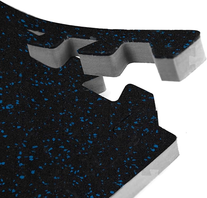 IncStores Impact Foam Rubber Floor Tiles, Interlocking Home Gym Floor Matts for Weight & Workout Equipment Room Padding, 2'x2' Tiles