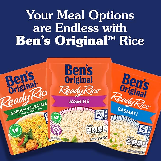 BEN'S ORIGINAL Ready Rice Rice Pilaf Flavored Rice, Easy Dinner Side, 8.8 oz Pouch (Pack of 12)