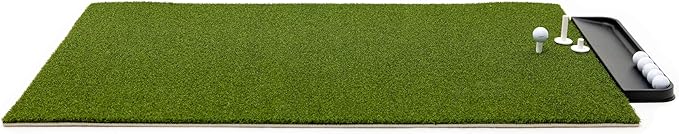 Premium Turf Indoor/Outdoor Golf Mat. Bonus Tray + 3 Tees
