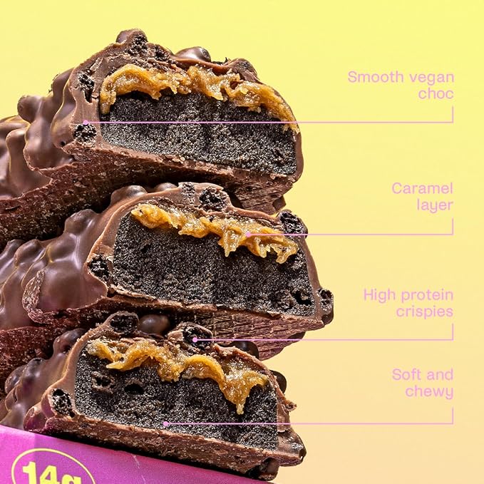 Misfits Vegan Protein Bars, Brownie Batter - Updated Recipe | Plant Based, Low Sugar & Carb, High Fiber Snacks | Pack of 15