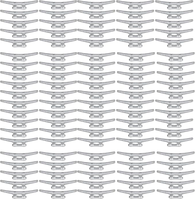 MarineNow Hot-Dipped Galvanized Iron Dock Cleat – Choose Size: 4", 6", 8", 10", 12", 14" – Heavy-Duty Boat Cleats for Dock Lines – Available in Single or Bulk Multi-Packs