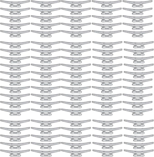 MarineNow Hot-Dipped Galvanized Iron Dock Cleat – Choose Size: 4", 6", 8", 10", 12", 14" – Heavy-Duty Boat Cleats for Dock Lines – Available in Single or Bulk Multi-Packs