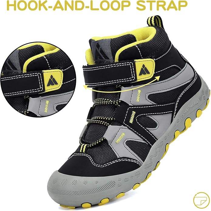 Mishansha Kids Water Resistant Hiking Boots, Boys Girls Anti Collision Anti-Skid Athletic Outdoor Adventure Trekking Shoes