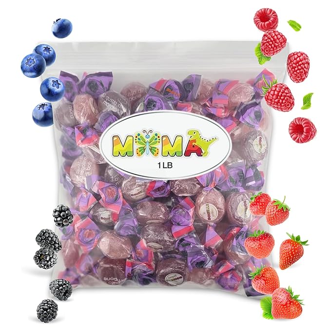 B0nelle Italian Fruitti Di Bosco Jelly Candy - 1 lb Assorted Individually Wrapped Jelly Fruit Candy - Delicious Mima's Memorial Day Mega Sale Treats for Gifting & Sharing