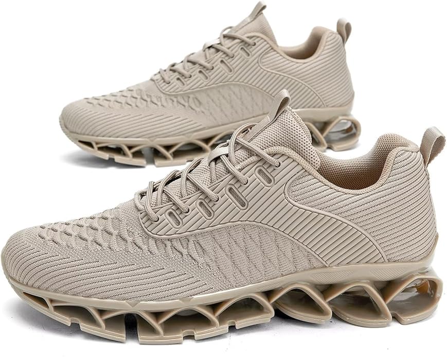 Men's Slip on Walking Running Shoes Blade Tennis Casual Fashion Sneakers Comfort Non Slip Work Sport Athletic Trainer