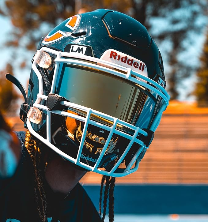 Loudmouth Football Mouth Guard - 3D Chrome Beast Football Mouthpiece, Fits Adult & Youth Ages 5+, Accessories Mouth Guard (3D Beast - Chrome Black/Gold)