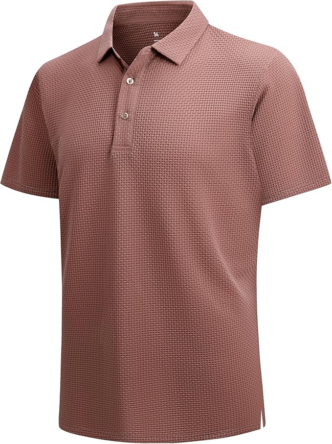 WARHORSEE Golf Polo Shirts for Men Short Sleeve Wrinkle Free 4 Way Stretch Moisture Wicking Performance Collared Tshirts