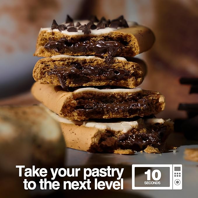 Legendary Foods 22g Campfire S'mores Protein Pastry 8x - Low Carb Meal Replacement Bar - Low Glycemic, Gluten Free Protien Snacks - Healthy Keto Snack Zero Sugar Energy Bars - Diabetic Friendly