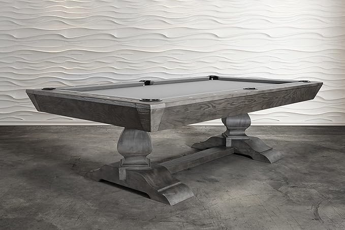 Nixon Billiards - Birdy Slate Billiard Pool Table- Grayson Grey - 7ft and 8ft - Whiteglove