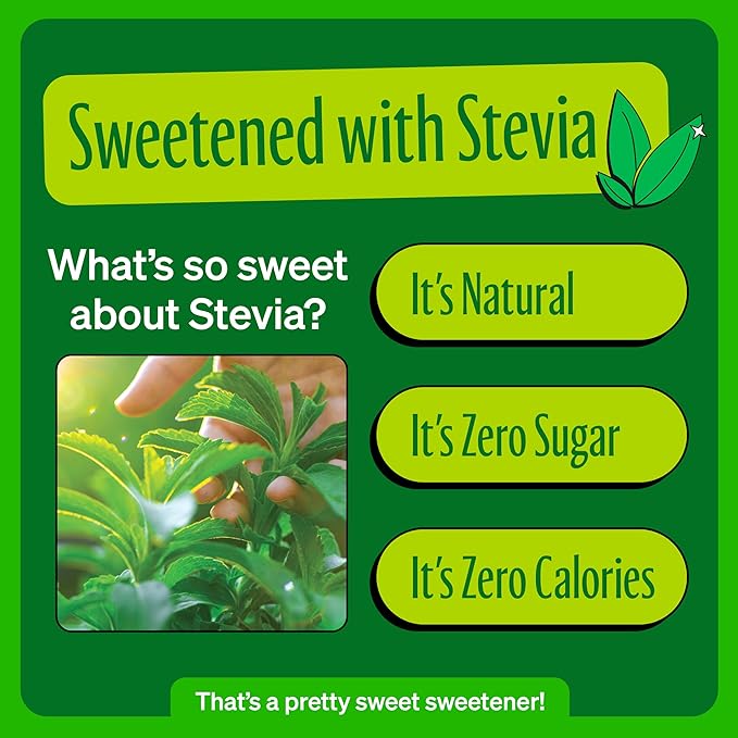 Zevia Zero Sugar Soda, Mountain Zevia, 12 oz Cans (24-Pack) – Naturally Sweetened, Non-GMO Project Verified, Gluten-Free, Vegan