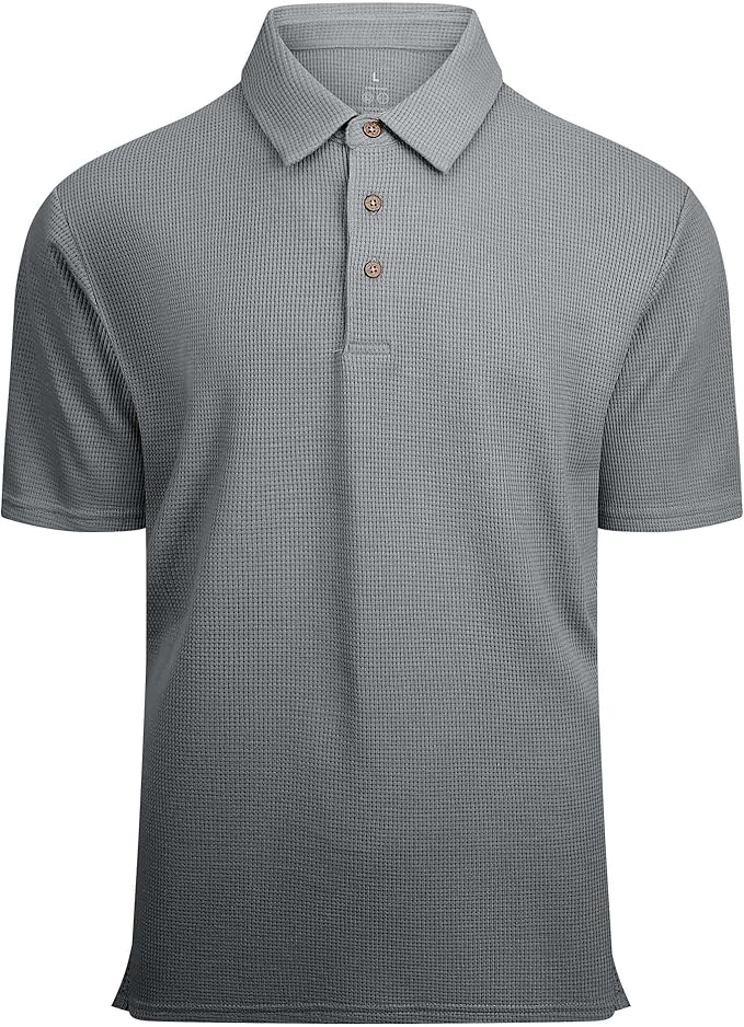 WARHORSEE Golf Polo Shirts for Men Short Sleeve Wrinkle Free 4 Way Stretch Moisture Wicking Performance Collared Tshirts