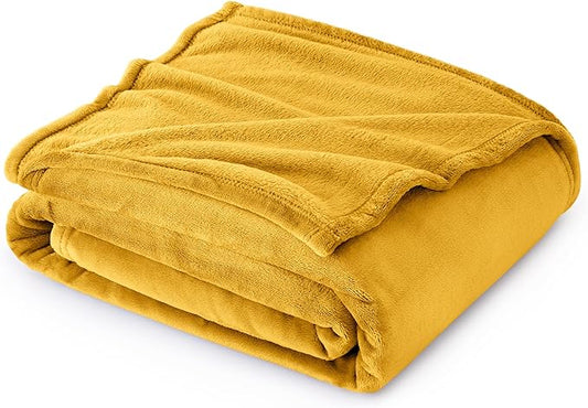 Bedsure Gold Fleece Throw Blanket - 300GSM Blankets for Couch, Sofa, Bed, Soft Lightweight Plush Cozy Throws for Toddlers, 50x60 inches