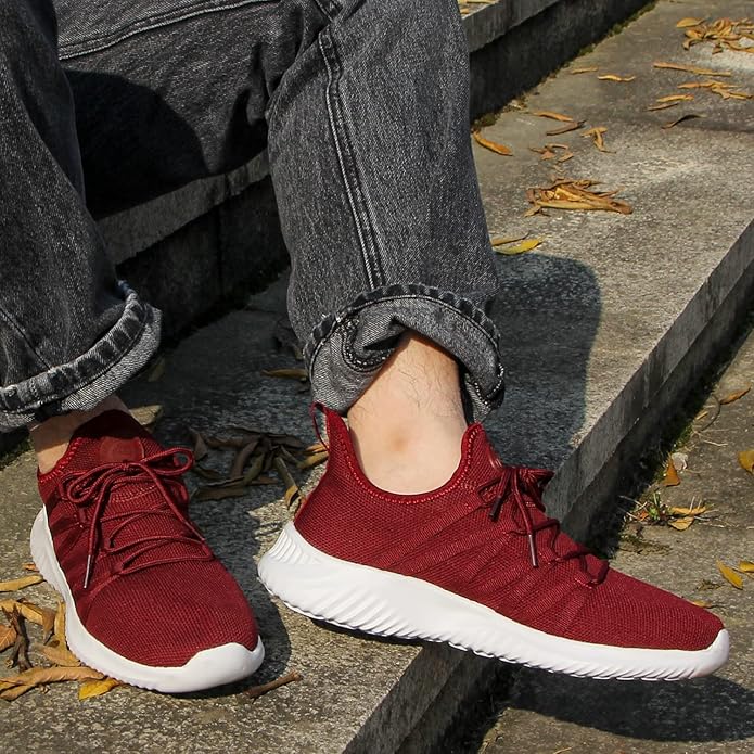 Feethit Mens Slip On Running Shoes Breathable Lightweight Comfortable Fashion Non Slip Sneakers for Men