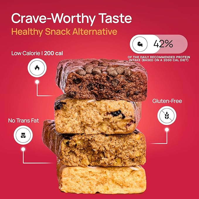 ProGo Protein Bars, Low Sugar, High Protein Snacks (Up to 22g) - 95% Pure Isolate for Faster Muscle Growth & Recovery, Low Calorie, Sweetened w/Peanut Butter & Honey (4-Count, Starter Pack)