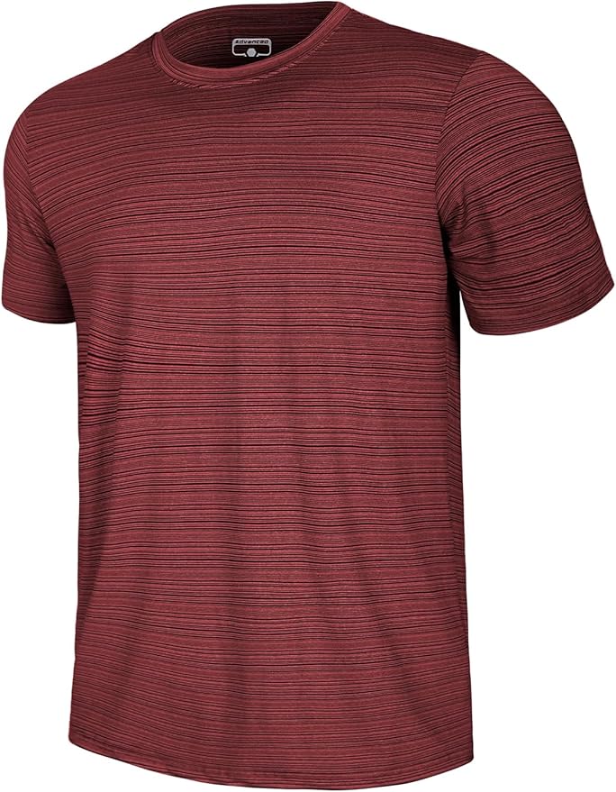 GEMYSE Men's Running Short Sleeve Shirt Sun Protection Quick Dry Moisture Wicking T-Shirts UPF 50+ for Workout
