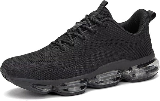 Mens Running Shoes Air Low Top Comfort Walking Lace Up Sneakers Breathable Fashion Tennis Sport Gym Fitness Cross Trainers