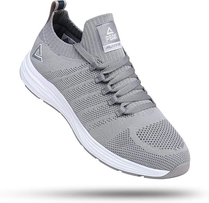 PEAK Mens Lightweight Walking Shoes Comfortable Slip On Sports Sneakers for Tennis, Gym, Running, Casual Workout