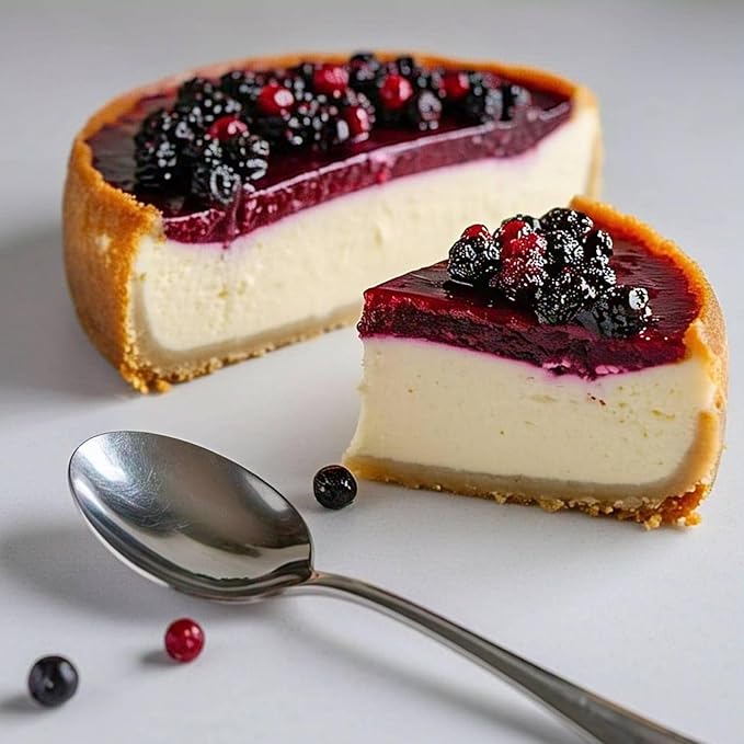 Andy Anand Sugar Free Wild Berry Cheesecake 9" | Diabetic Friendly, Fresh California Cream Cheese, Handmade, No Preservatives Cheesecake | Deliciously Tangy Strawberry Blueberry Raspberry (2.8 Pounds)