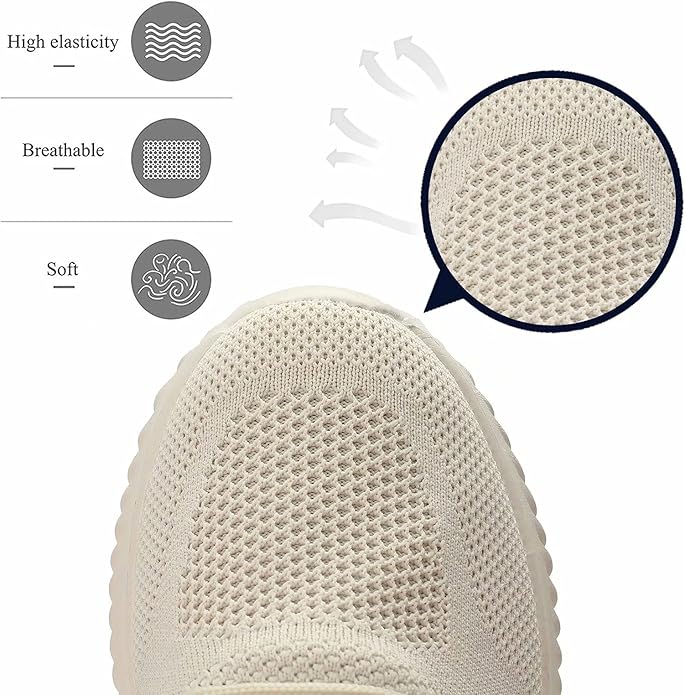 Mens Slip On Running Shoes Athletic Walking Trainers Lightweight Breathable Mesh Tennis Sneakers