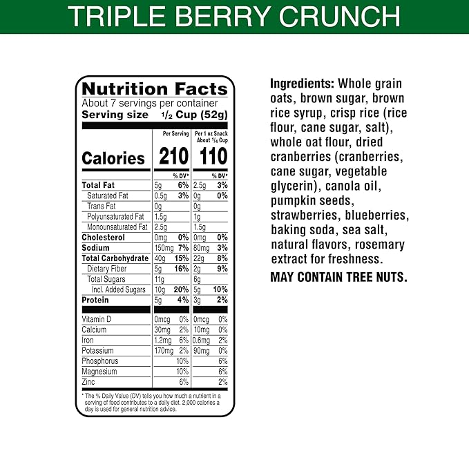 Bear Naked Triple Berry Fit Granola - Non-GMO, Kosher, Vegan - 12 Oz