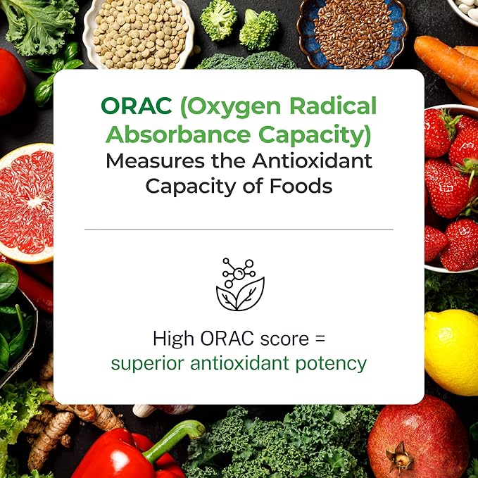 Paradise Herbs, ORAC Energy Greens Powder, Antioxidant Power of 24 Servings of Fruits & Vegetables in 1 Scoop, 120 Servings