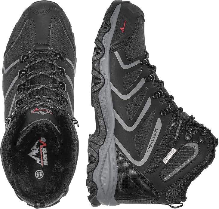 NORTIV 8 Men's Ankle High Waterproof Hiking Boots Outdoor Lightweight Shoes Trekking Trails Armadillo