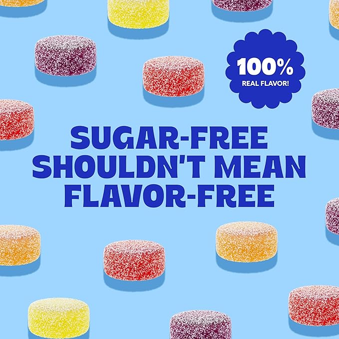 Cambie Sugar Free Gummies - 1 lb of Individually Wrapped Sugar Free Candy, Assorted Fruit Flavors, Diabetic Friendly, Keto, Low Carb, Vegan, Natural Flavors, Made in Italy