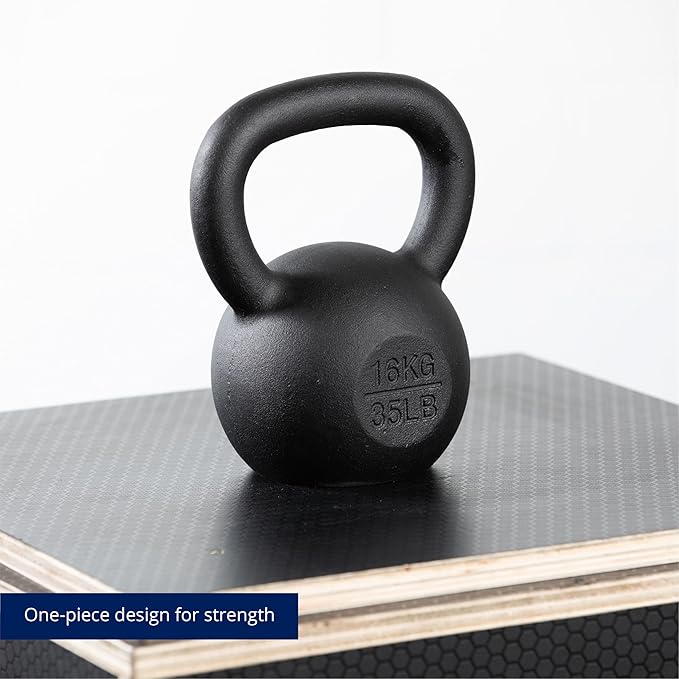 Titan Fitness Cast Iron Kettlebell, Single Piece Casting, KG and LB Markings, Full Body Workout