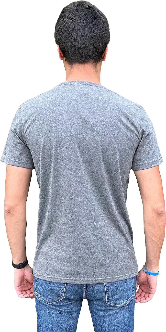 Men's Short Sleeve Crewneck T-Shirt 100% Cotton - Classic Colors - Breathable Mesh Fabric - Ideal for Sports & Everyday Wear