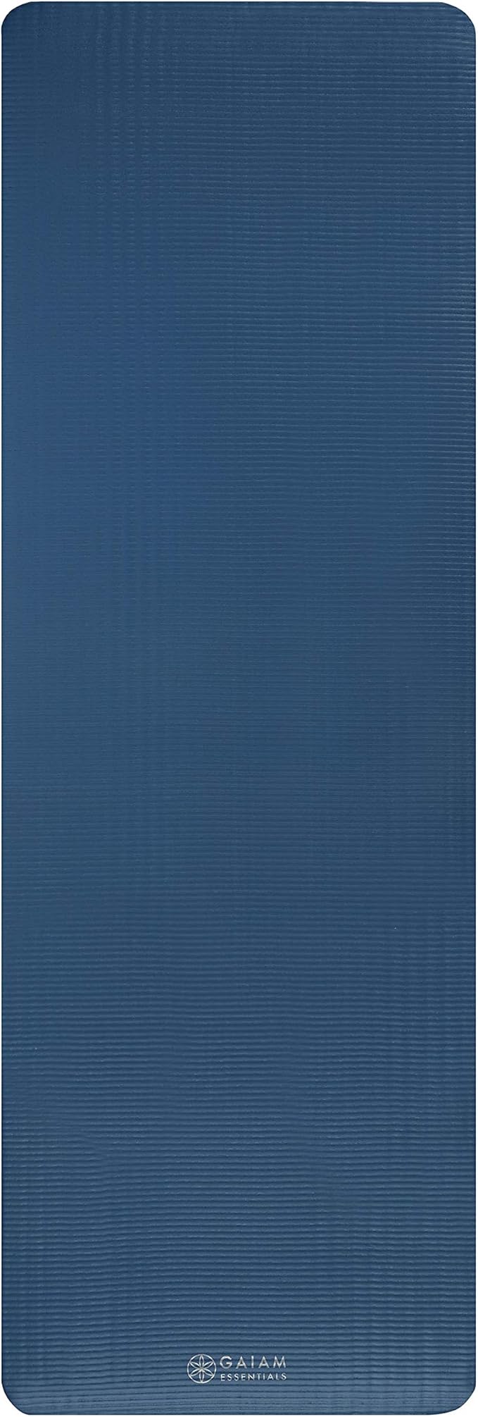 Gaiam Essentials Thick Yoga Mat Fitness & Exercise Mat with Easy-Cinch Yoga Mat Carrier Strap, 72"L x 24"W x 2/5 Inch Thick