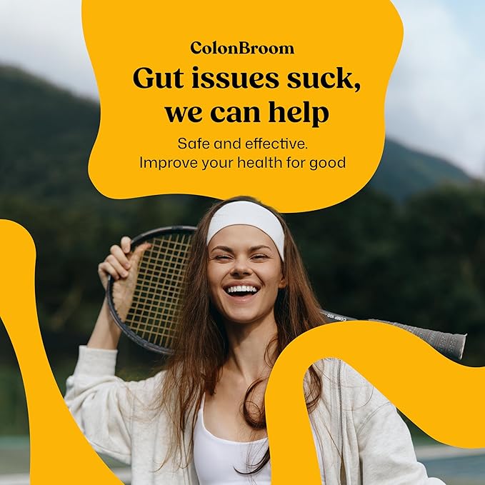 ColonBroom Premium Powder Supplement (Strawberry) - Colon Broom Psyllium Husk Fiber Powder Drink - Gluten Free, Non-GMO Colon Cleanse for Bloating Relief & Gut Health, 50 Servings